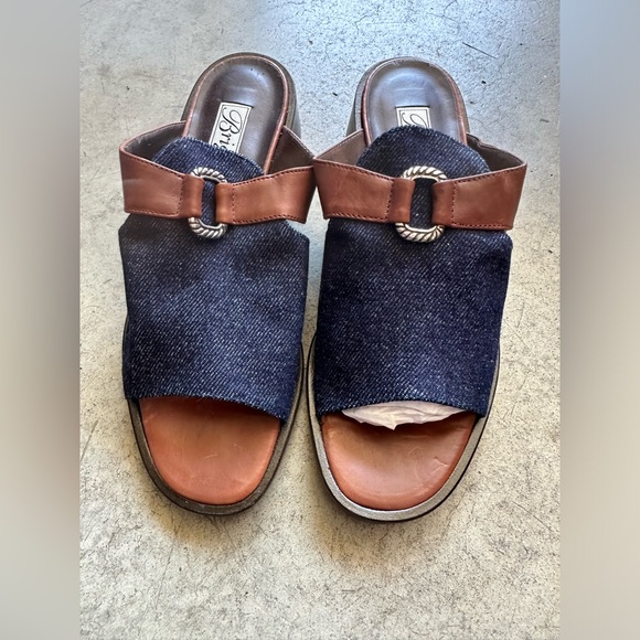 Brighton Denim womens Sandals Sz 6.5 - Picture 1 of 3